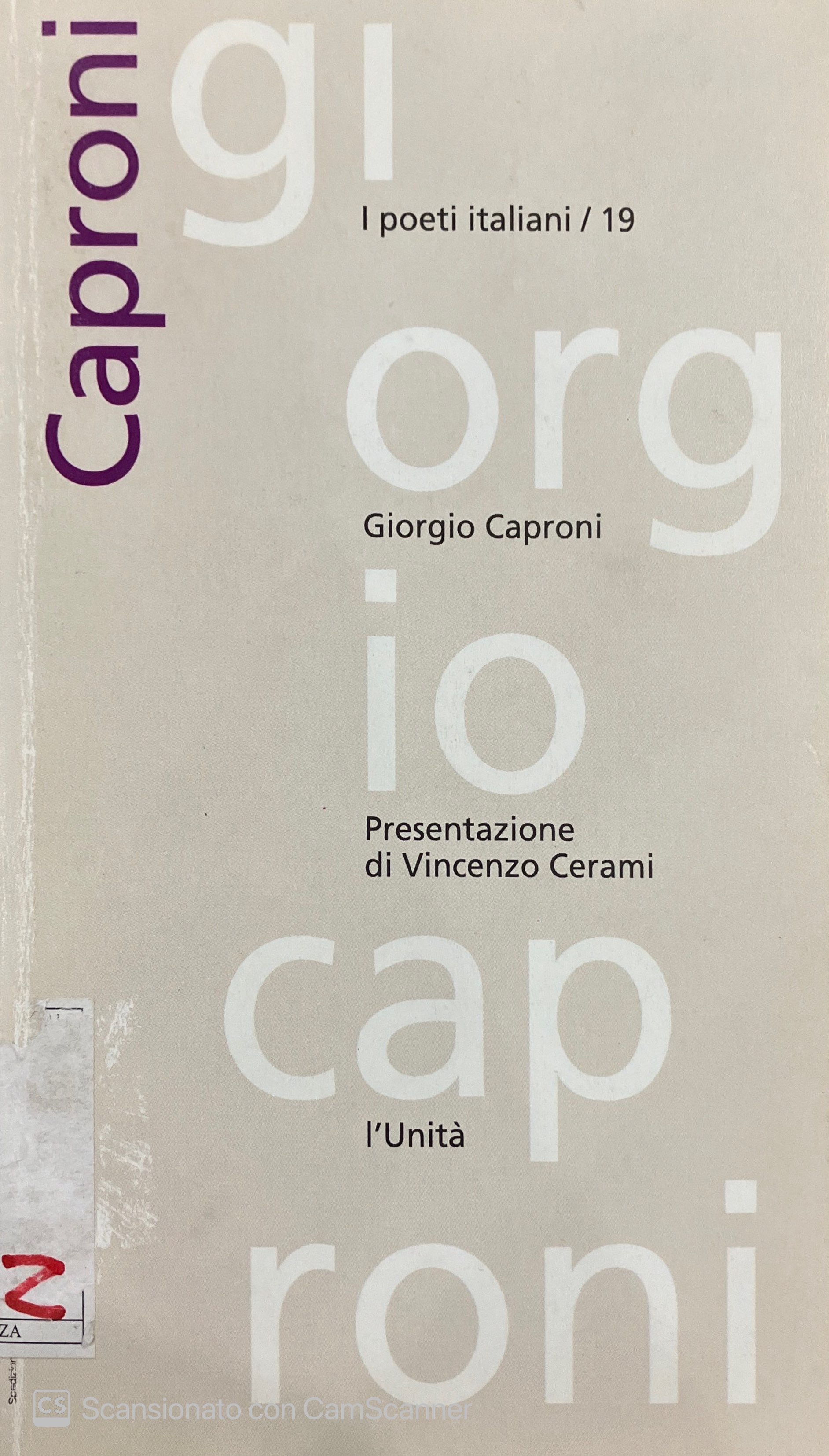 I poeti italiani/ 19 CAPRONI